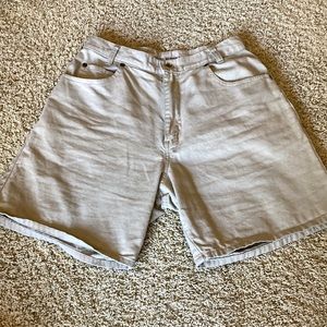 Long khaki shorts